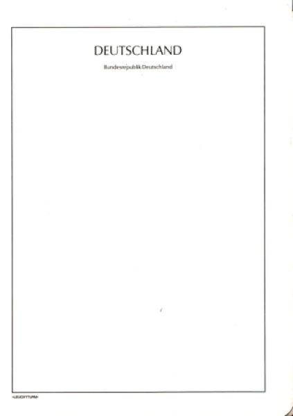 LEUCHTTURM Čisté listy - „Německo - Spolková republika“ s rámečkem